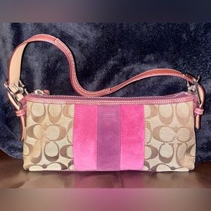 Authentic Coach Bag - Y2K Racer Stripe Demi Baguette